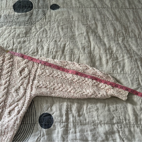 Doen Bee Pink Cable Knit Chunky Sweater Size Size M - Picture 10 of 13